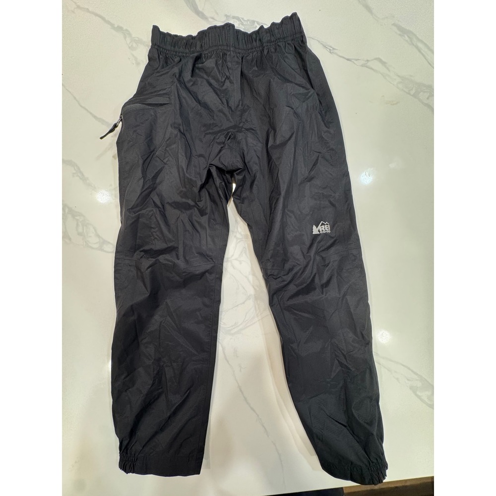 REI Rain Pants Waterproof Ripstop Shell Small Size 8 Black Kids